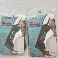 Spirit 1990s Inflatable Cell Phone Costume Prop, One Size, Black, set of 2