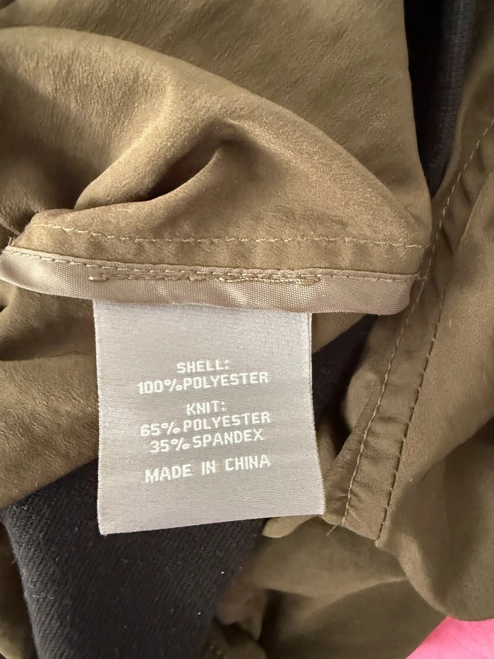 BAGATELLE Verde Oliva Marrón Ligero Poliéster Estilo Bomber Chaqueta Mujer M Foto 4 de 4