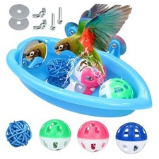 Bird Bath for Cage, Bird Bath Toy with Small Double-Sided Mirror, Birdbath