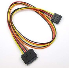 24 Inch SATA 15-Pin Male to Female Power Extension Cable