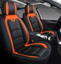 Saienno S03 Leather Car Seat Covers 5 Seats Front Rear Blackorange Saienno S03 Leather Car Seat Covers 5 Seats Front Rear Blackorange