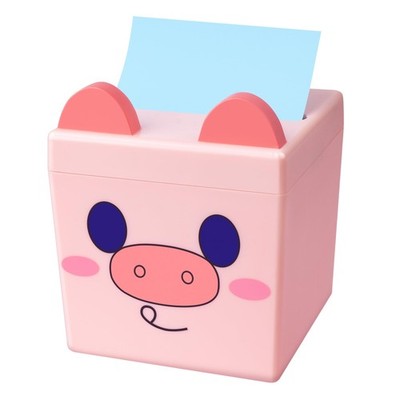 Pop-up Notes Dispenser for Desk, Cute Office Desk Accessories, Pig Pink Stick...