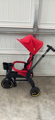 DOONA Liki Trike Flame Red 5-in-1 Foldable Tricycle for Toddlers With Bag