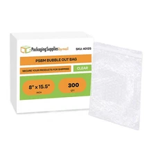 300 Pcs Bubble Out Pouches / Bubble Bags Self Seal Protective Bags 8" x 15.5"