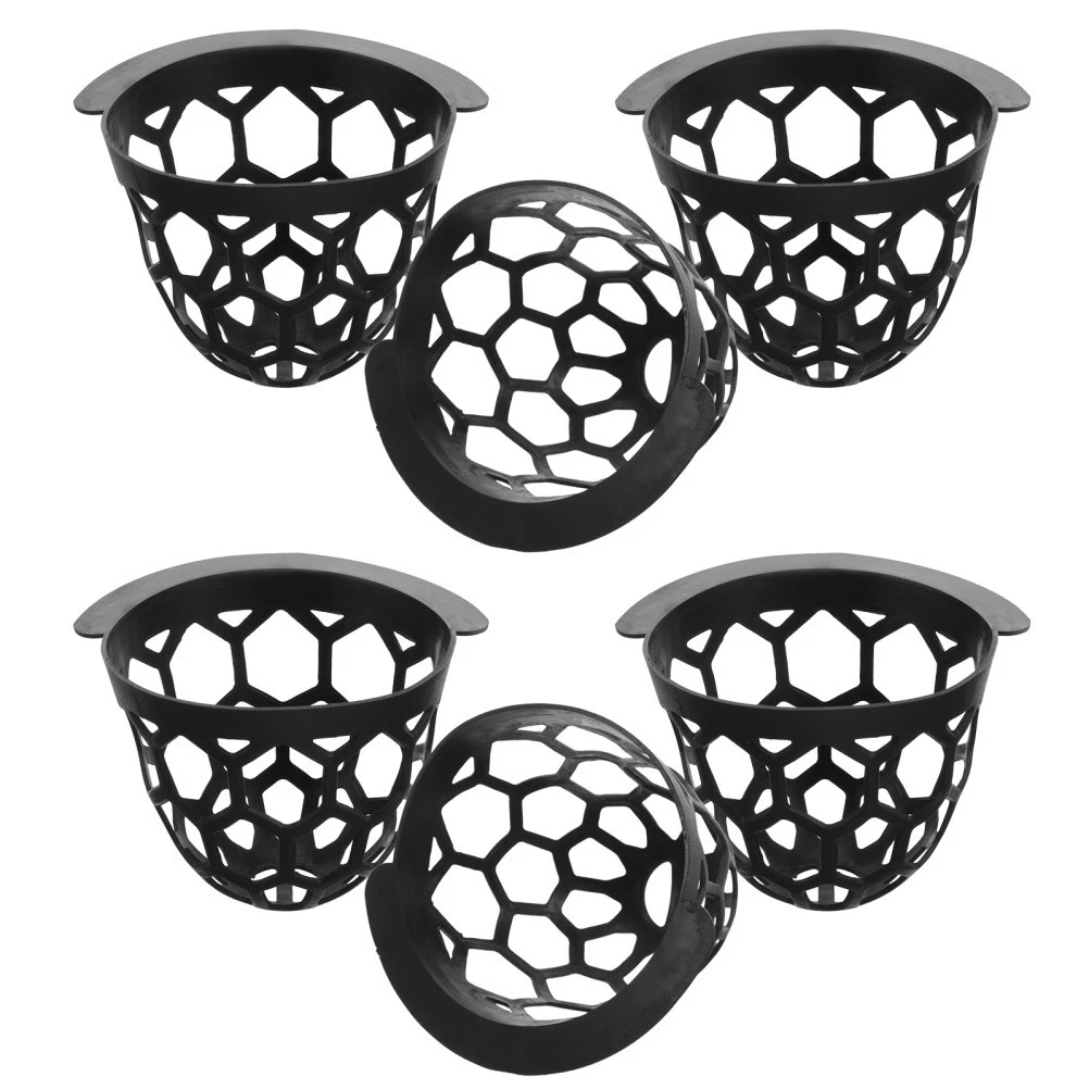 6Pcs Billiard Table Pocket Liner Tpe Storage Basket Black