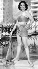 crp-8279 1951 Joyce Russo models new two piece swimwear Miami Fashion Council cr