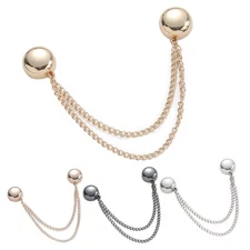 2pcs Multi-Function Magnetic Clothing Clips Powerful Hijab Magnets with Chain