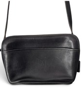 Vintage Coach Oliver Black Leather Shoulder Bag Adjustable Strap Made In USA