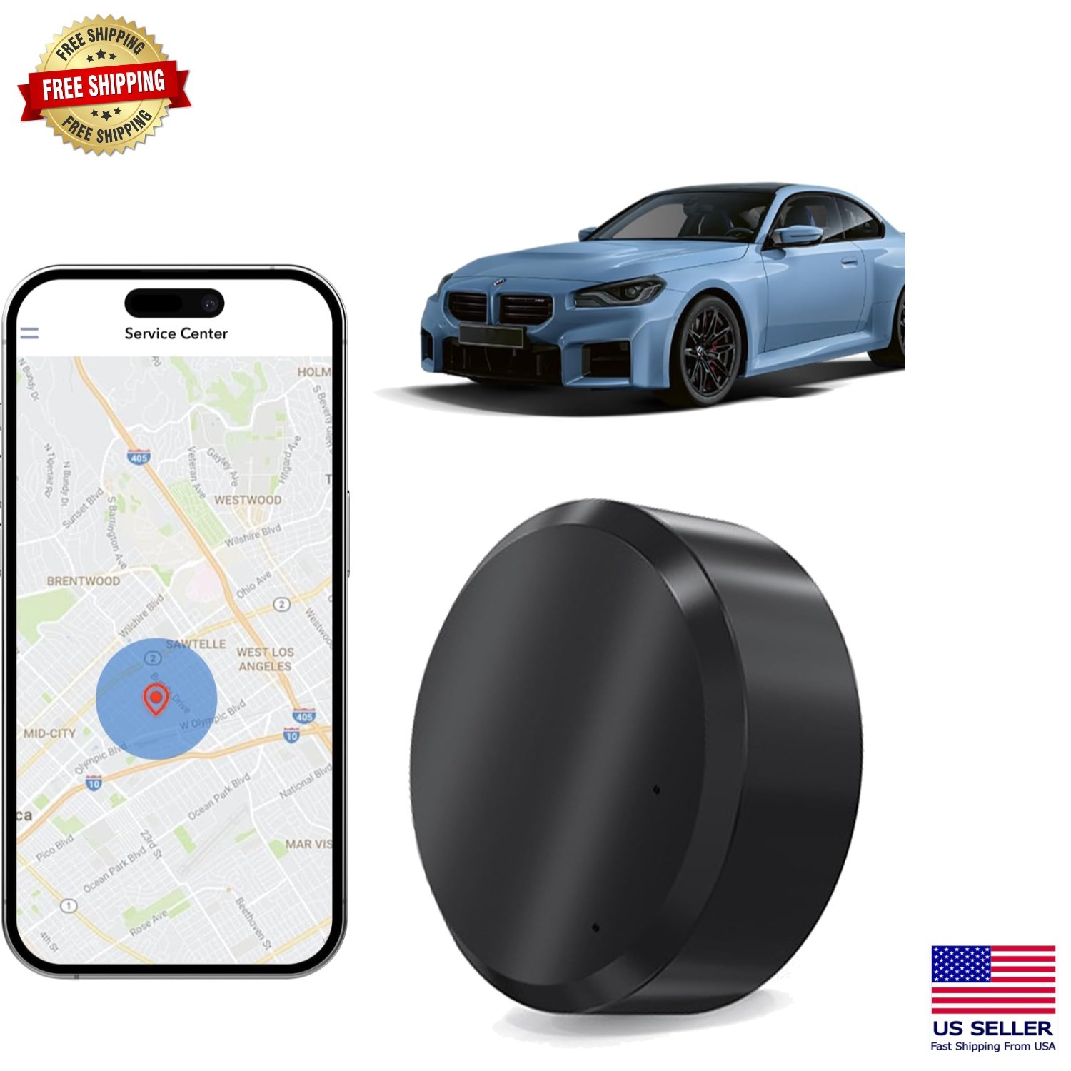 Affordable Mini GPS Vehicle Tracker - Track Cars, Kids & Pets Effortlessly