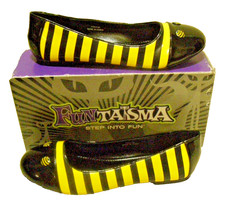 BUMBLE BEE Funtasma Shoes Faux Pat Leather PLEASER Ballet Flat 5-6 Vtg HALLOWEEN