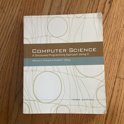 #ad Computer Science Book 3rd Ed Structured Programming Approach Using C $20.99
