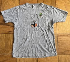Vintage 1999 Warner Bros. Studio Adult Size S Grey Tee T-shirt Daffy Duck Marvin