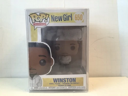 Funko Pop! Television Winston #650 New Girl Vinyl Figure with Protector 2018