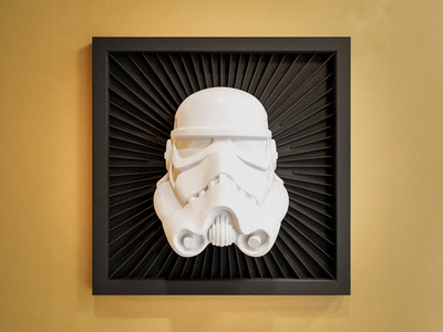 Sci Fi Helm Wandbild gerahmt Spielzimmer Plakette