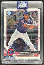 2020 Topps Archives Signature Series Bobby Bradley Chrome Auto #21/23 Indians