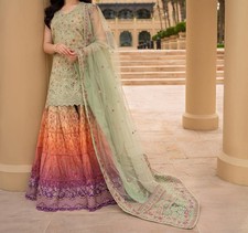  💯 FAIZA SAQLAIN ✅️2026 Stitching Available EID MARIA B ELAN SUFFUSE CRIMSON