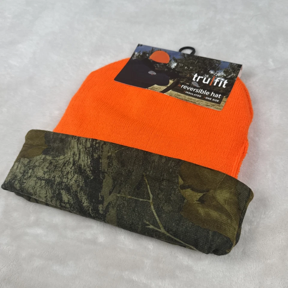 NWT Mens Tru Fit Reversible Real Tree Camouflage Pen Orange Hat One Size - Image 3 of 4
