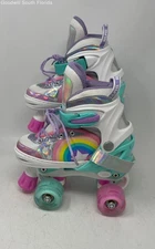 Sulifeel Girls Multicolor Rainbow Unicorn Adjustable Roller Skates Size 28-31