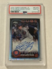 2024 Topps Chrome Logofractor PSA 10 Rookie Auto Pete Crow Armstrong #RCA-PC