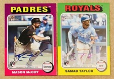 Lot of 2, 2024 Topps Heritage(RC) On Card Autos  - Samad Taylor  / Mason McCoy 