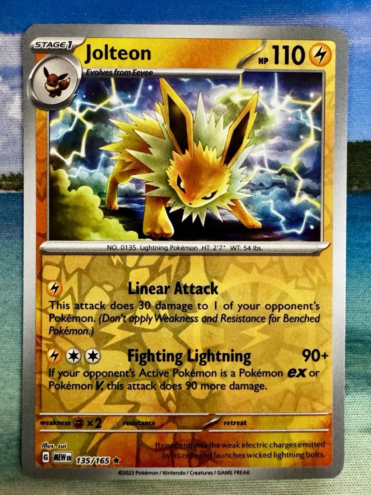 Jolteon Reverse Holo NM 135/165 Scarlet & Violet 151 Pokemon Card