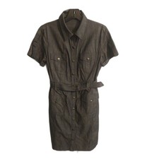 Calvin Klein size 6 gray denim like dress Classy Business Edgy City