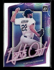 2021 Donruss Optic #LO14 Clayton Kershaw Lights Out Holo Los Angeles Dodgers