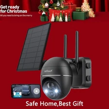 ieGeek 360° Wireless Outdoor PTZ Security Camera WiFi Battery Powered CCTV Cam