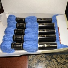 Lot of 10 Skeins DMC Laine Colbert Tapestry Wool Yarn Blue 7798