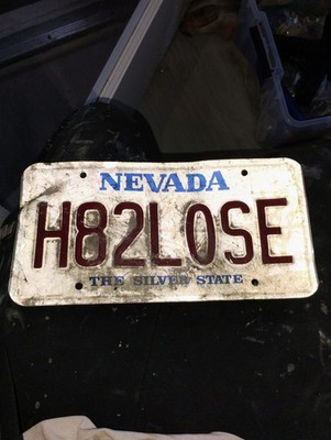 H82Lose Nevada License Plate