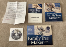 Family Tree Maker 2005 Complete kit PLUS 363 page Official Guide. Never Used 