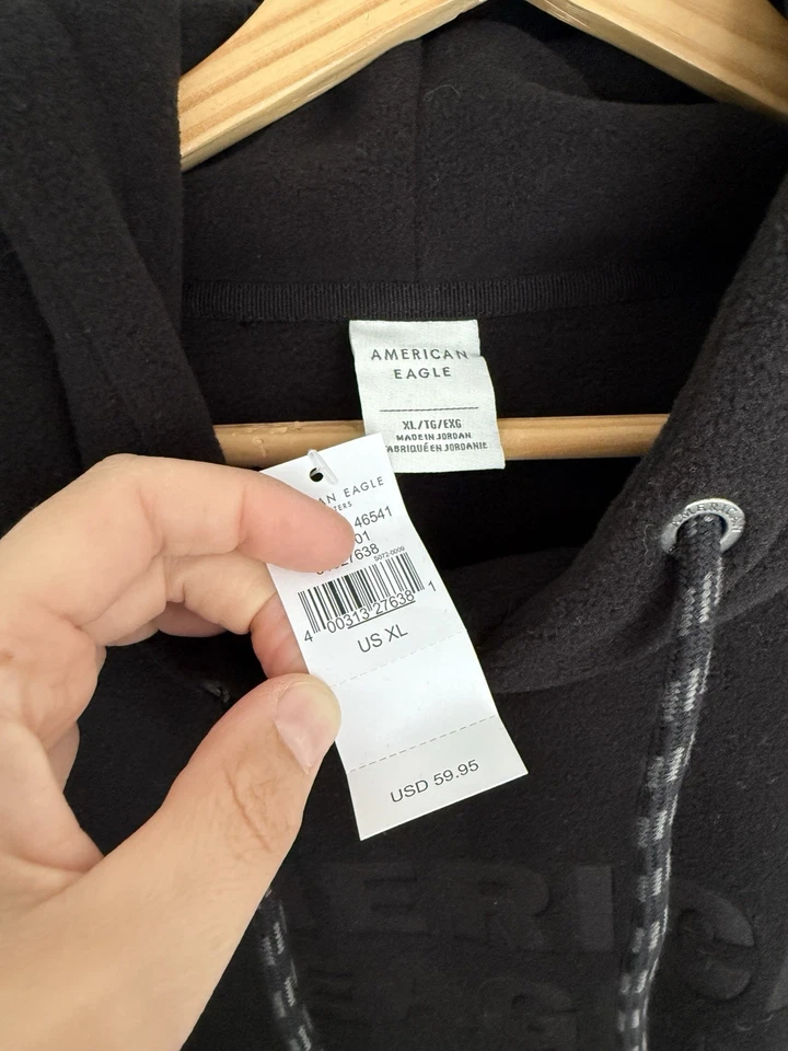 NUEVO CON ETIQUETAS Para hombres American Eagle Fleece City Sudadera con Capucha XL Logo NUEVO Foto 3 de 4