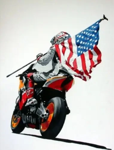 Nicky Hayden Moto GP Bike VINTAGE Tin Metal Signs Home Décor 8x12