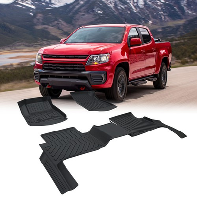 #ad 3D All Weather Floor Mats Liner for 15 22 Chevrolet Colorado GMC Canyon Crew Cab $56.99
