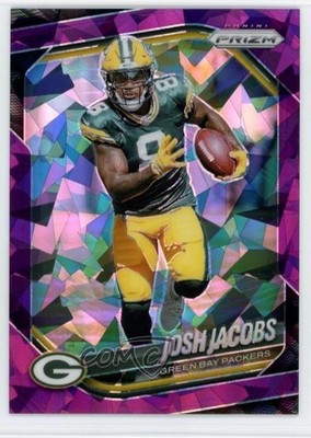 2025 Panini Prizm Purple Ice Prizm 55/225 Josh Jacobs #188 11xt