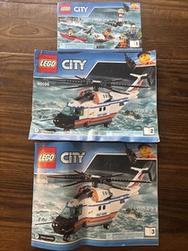LEGO City 60166 Heavy-Duty Rescue Helicopter Instruction Manuals Lot of 3 Books