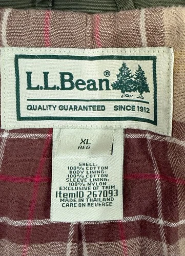 Vtg LL Bean Men’s Cotton With Corduroy Flannel Lined Chore Coat SUPERB image 6