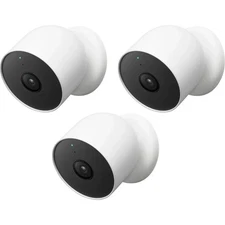 Google Nest 1080p Indoor/Outdoor Battery-Operated Security Camera 2nd Gen - 3PK
