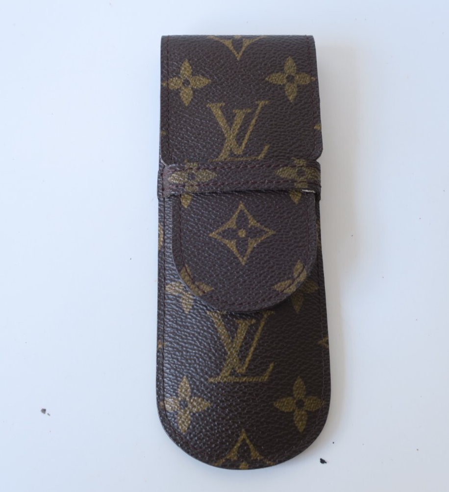 LOUIS VUITTON Leather Pen Case Monogram Accessory #22080 | eBay