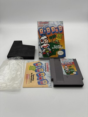 Dig Dug II: Trouble in Paradise (Nintendo NES 1989), Rare, CIB, includes manual
