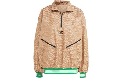 adidas Adicolor 70S Half-Zip Monogram Logo Printed Sports Jacket