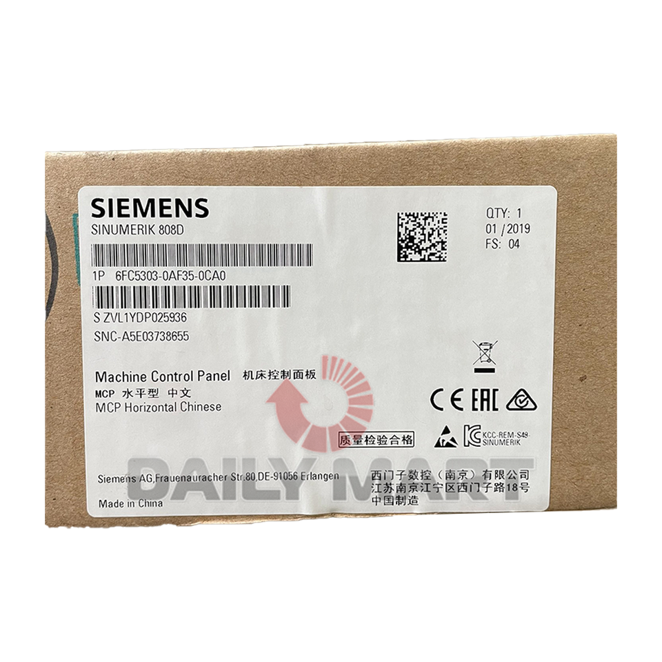 New In Box SIEMENS 6FC5303-0AF35-0CA0 808D CNC MCP Operation Panel | eBay