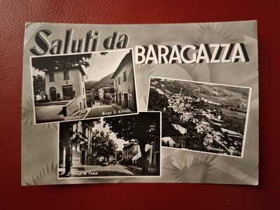 Postcard GREETINGS FROM BARAGAZZA Borgo sant'Antonio Panorama Distribution - VG 1960 FG