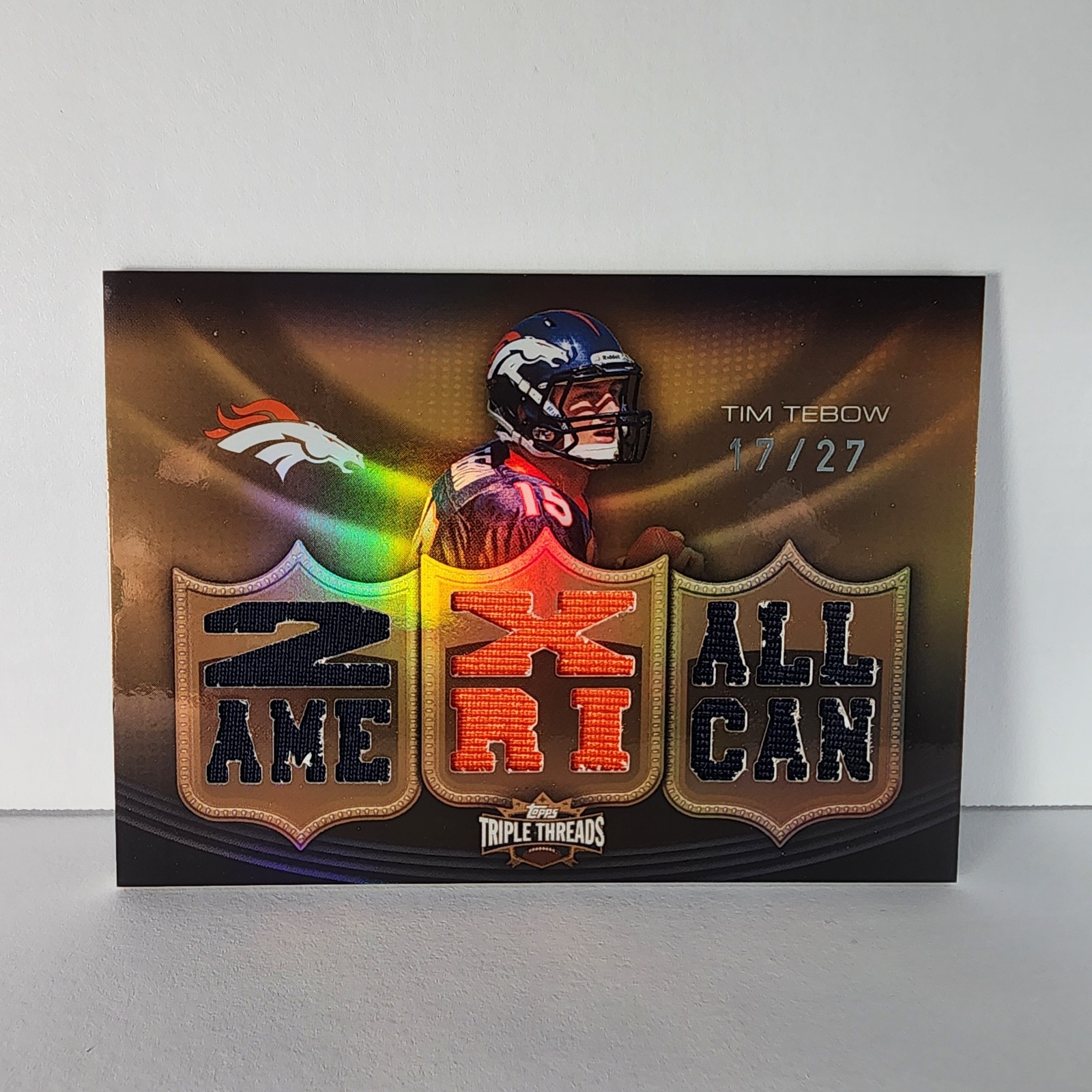 Tim Tebow Topps Triple Threads Relics #10 Base