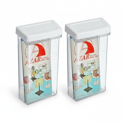 252961 Outdoor Adhesive Wall Mount Trifold Brochure Holder w/White Lid for 4''...