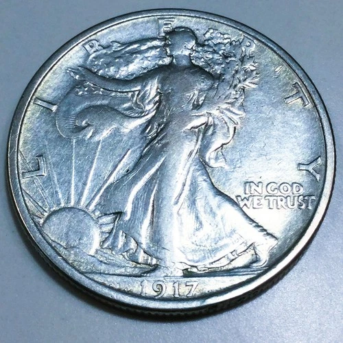 1917 Walking Liberty Half Dollar Beautiful High Grade Coin Rare Date