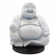 Laughing Buddha Lamp Sky Blue - Round Stand