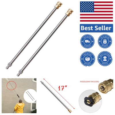 #ad 17 Inch Stainless Steel Pressure Washer Extension Wand 2 Pack for 4000 PSI $15.99