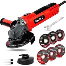 4.5 Inch Angle Grinder 7.5 Amp 12000 RPM Tool Free Guards Cutting Wheels