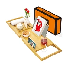 Premium Bathtub Tray Caddy, Expandable Bath Tray for Bath Tub, Bath... Fast Ship